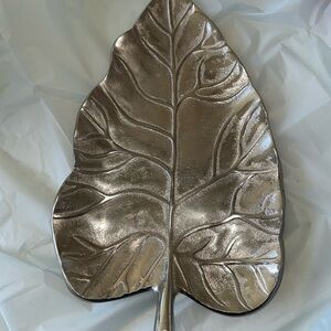 Vintage silver leaf platter tray
